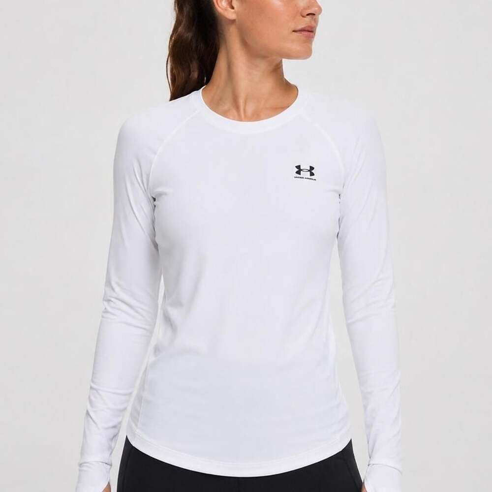 Under Armour ColdGear Authentics Crew Long Sleeve Top White 2XL NWT